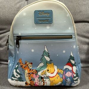 Loungefly Winnie the Pooh Christmas friends mini backpack